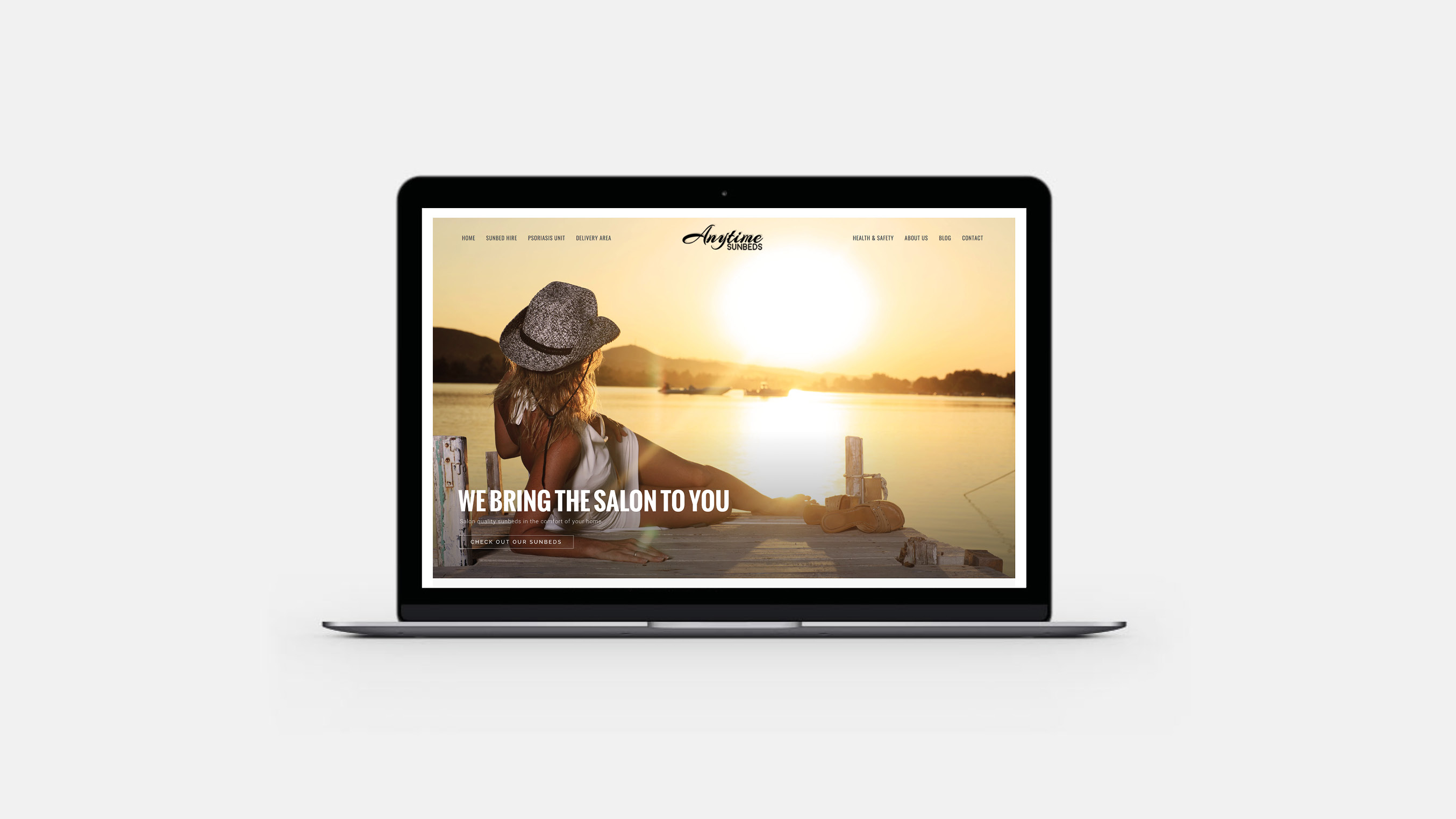 Anytime sunbeds website design